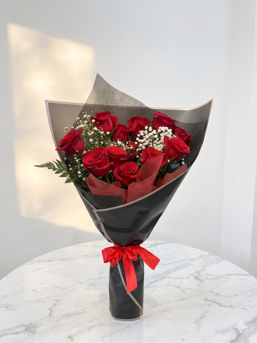 12 Roses Korean style bouquet