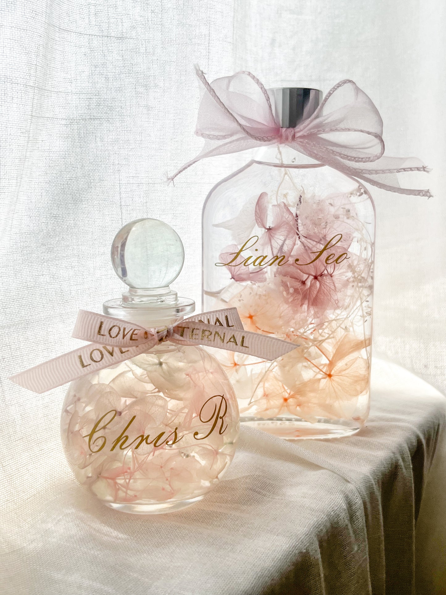 LED Light Bottle #8 - Enchanted Bride's Hydrangea Elixir