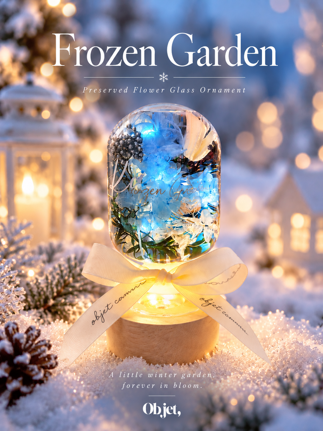 Frozen Garden - Preserved Flower Glass Ornament