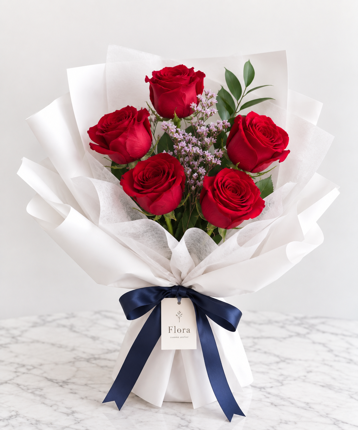 5 Red Roses - Amore