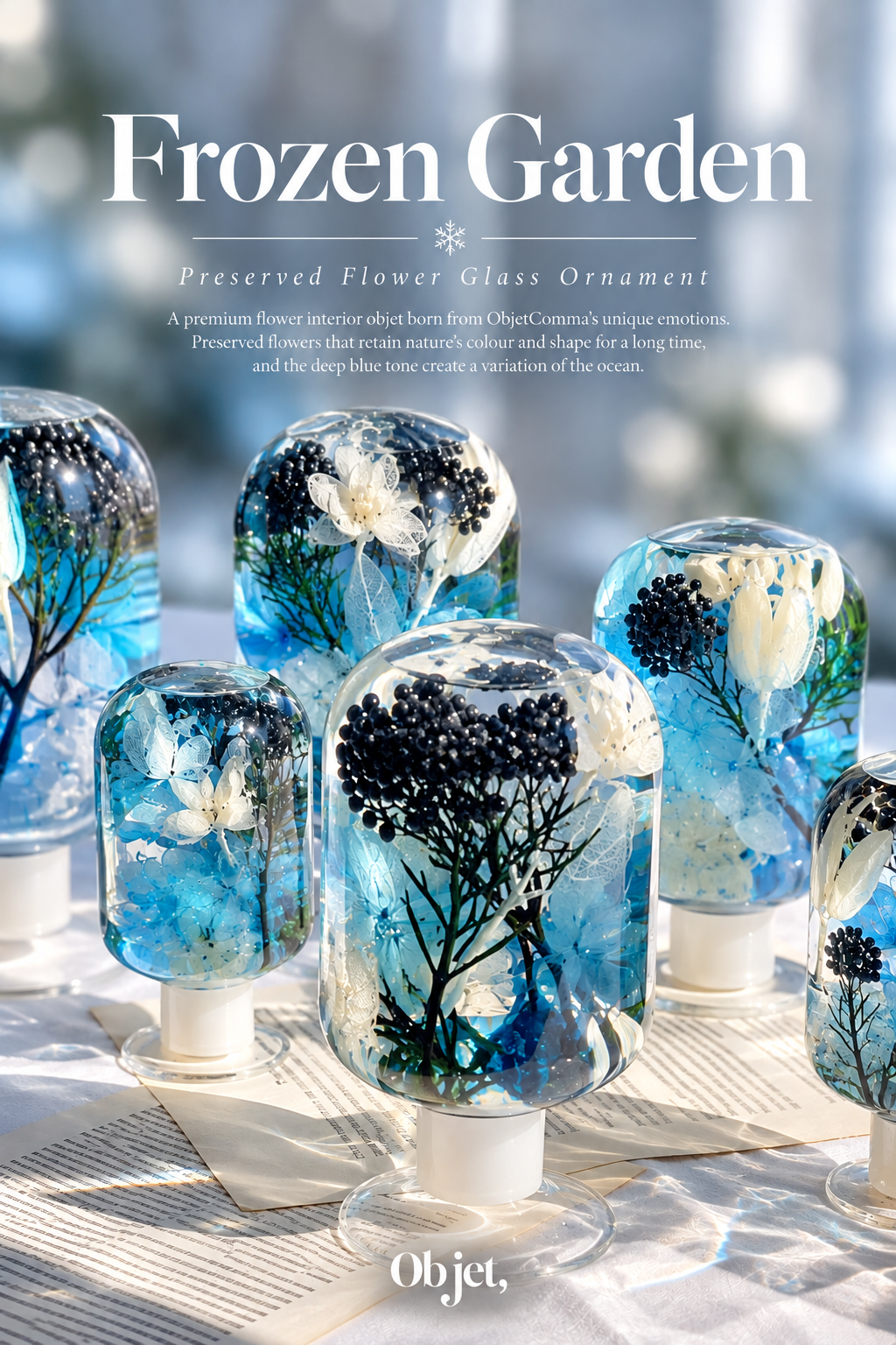 Frozen Garden - Preserved Flower Glass Ornament